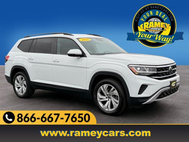 used 2021 Volkswagen Atlas car, priced at $28,555