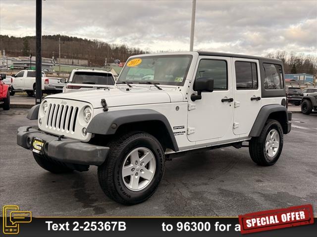 used 2017 Jeep Wrangler Unlimited car, priced at $23,465