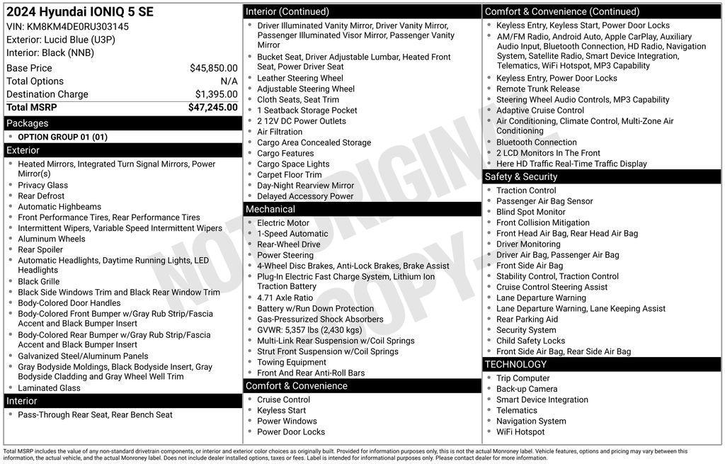 used 2024 Hyundai IONIQ 5 car, priced at $20,991