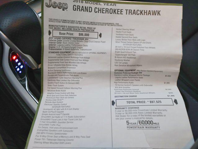 used 2018 Jeep Grand Cherokee car, priced at $88,990