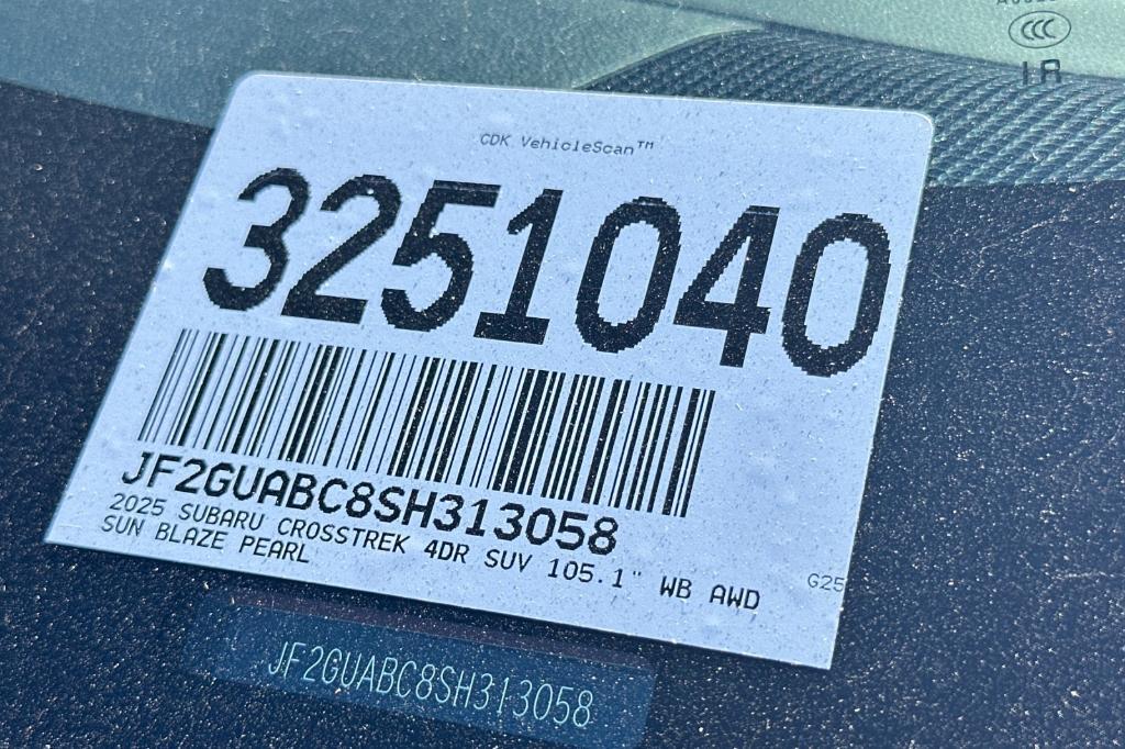 new 2025 Subaru Crosstrek car, priced at $28,212