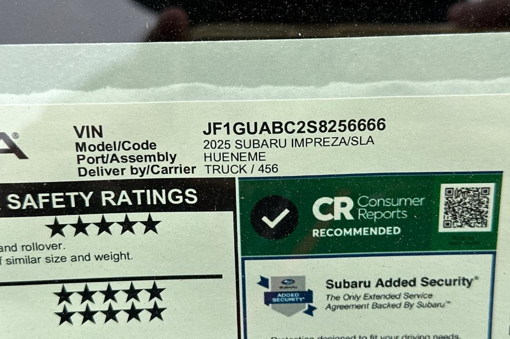new 2025 Subaru Impreza car, priced at $25,430