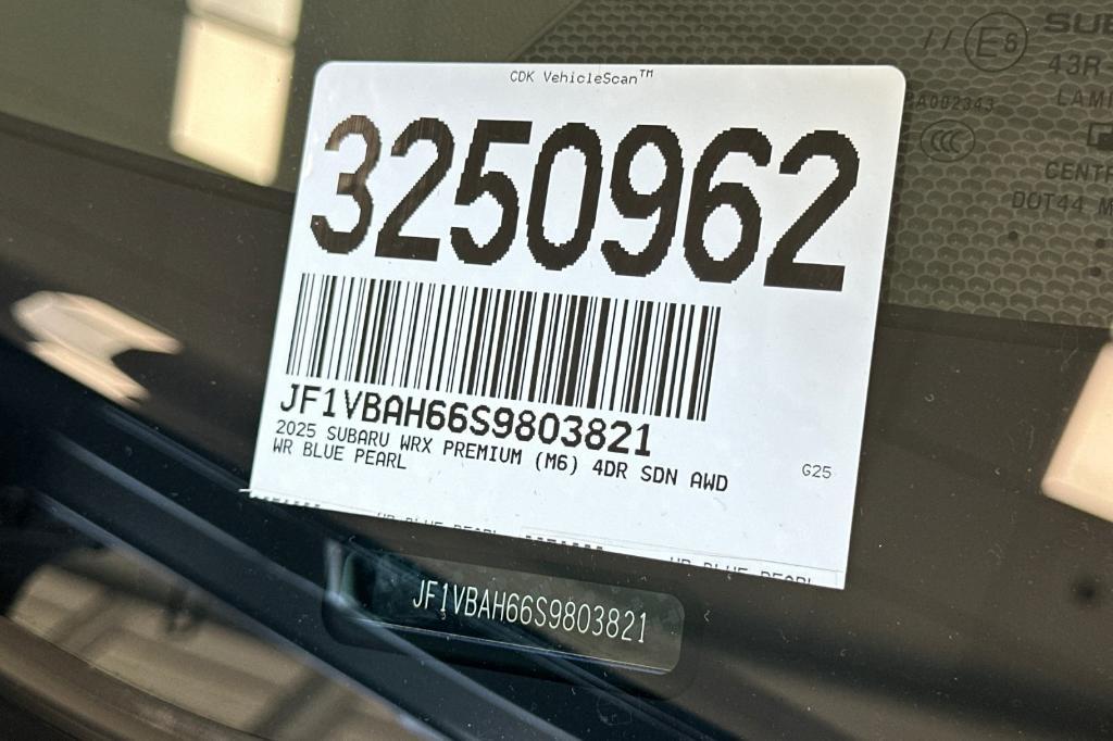 new 2025 Subaru WRX car, priced at $39,055