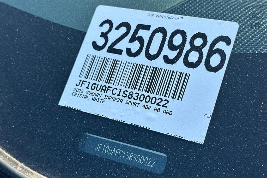 new 2025 Subaru Impreza car, priced at $28,691
