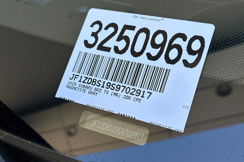 new 2025 Subaru BRZ car, priced at $40,678