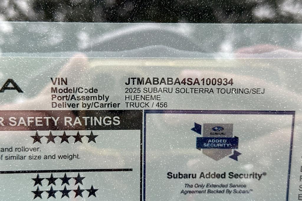 new 2025 Subaru Solterra car, priced at $47,613