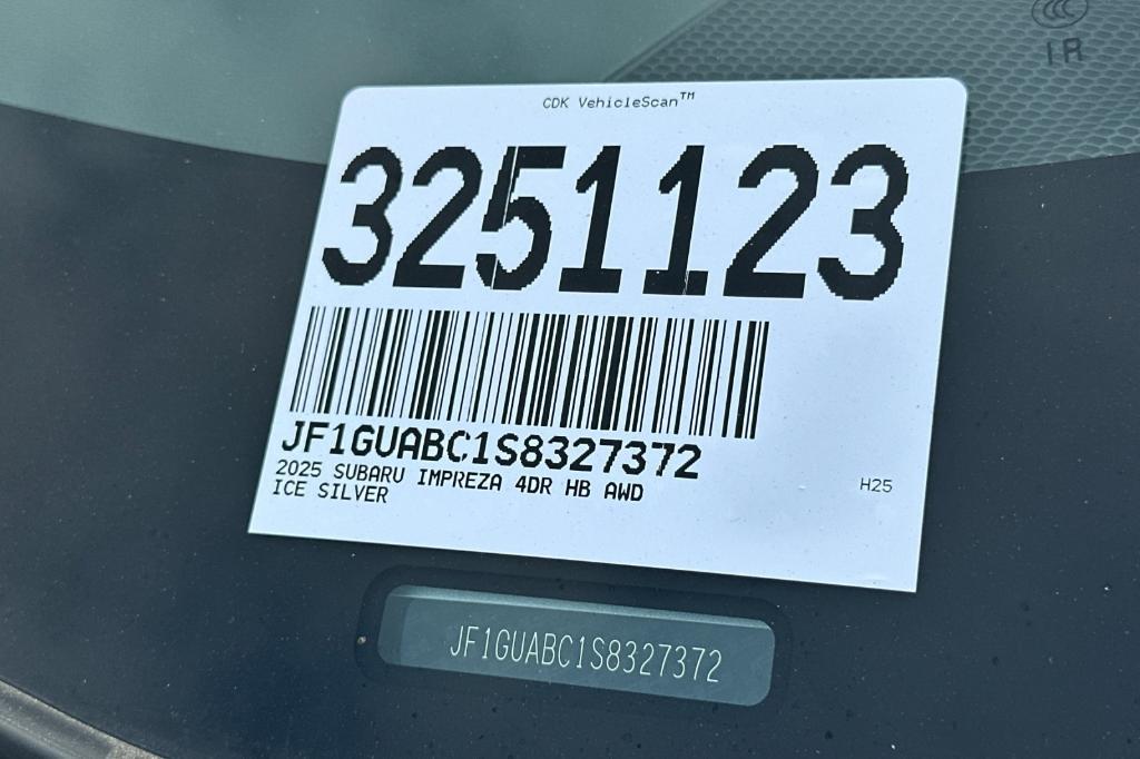 new 2025 Subaru Impreza car, priced at $25,642