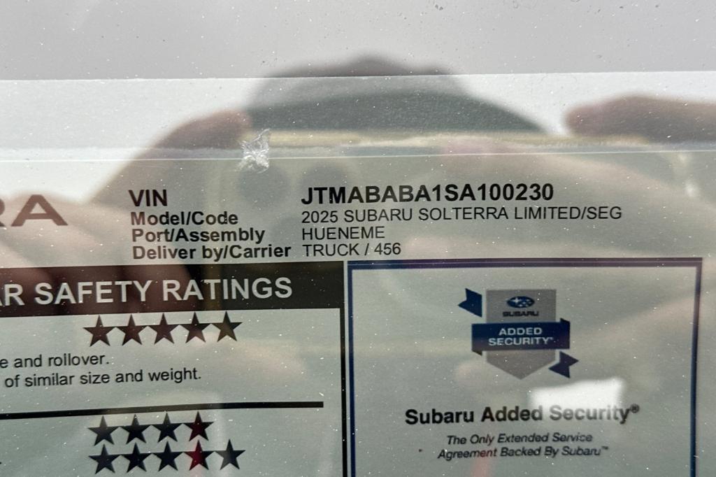 new 2025 Subaru Solterra car, priced at $44,613