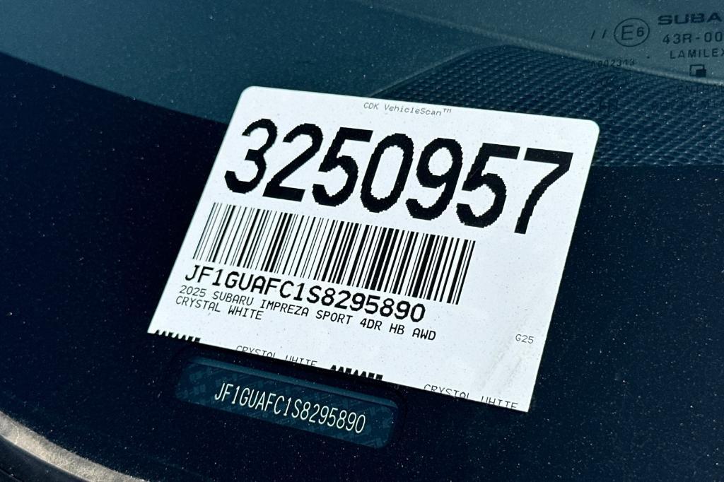 new 2025 Subaru Impreza car, priced at $30,521