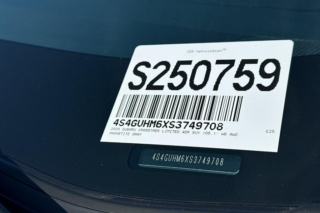 new 2025 Subaru Crosstrek car, priced at $36,070