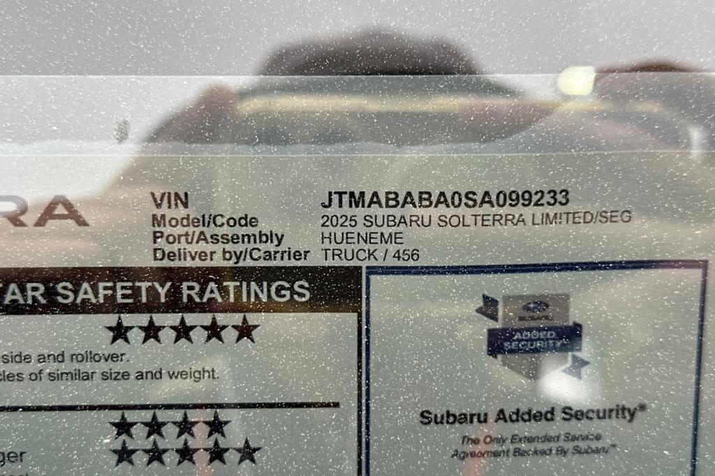 new 2025 Subaru Solterra car, priced at $44,613