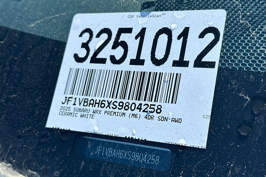 new 2025 Subaru WRX car, priced at $40,920