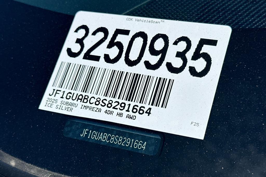 new 2025 Subaru Impreza car, priced at $26,392