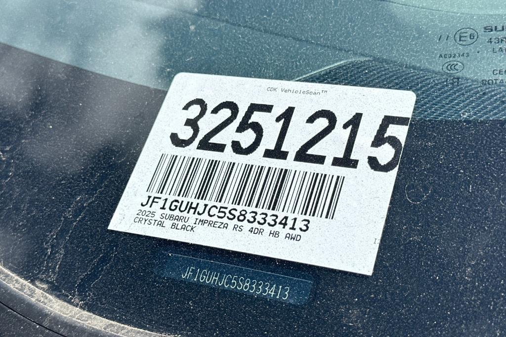 new 2025 Subaru Impreza car, priced at $33,554