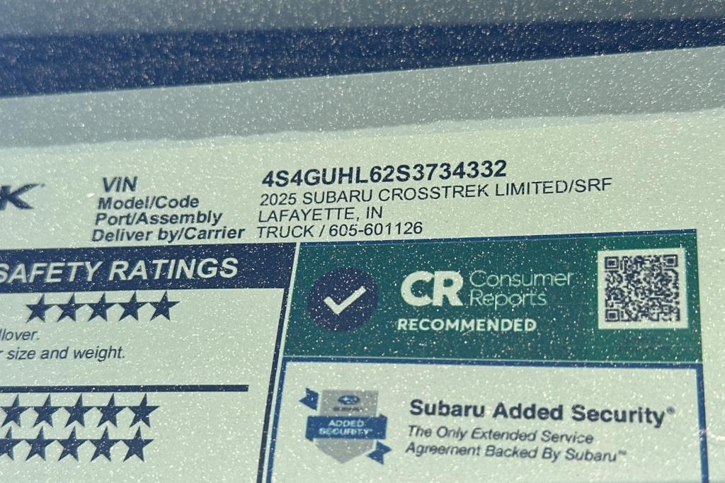 new 2025 Subaru Crosstrek car, priced at $34,275