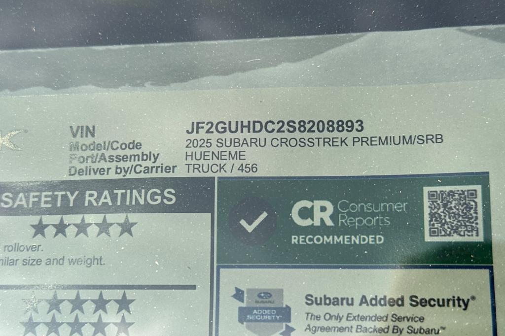 new 2025 Subaru Crosstrek car, priced at $31,450