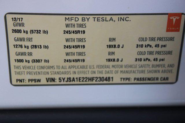 used 2017 Tesla Model S car, priced at $18,899