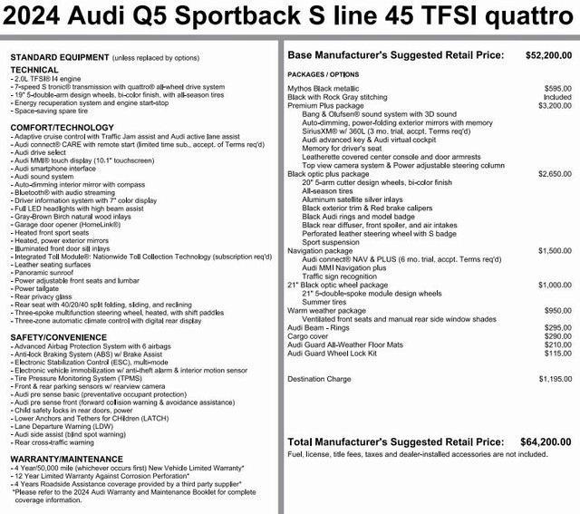 used 2024 Audi Q5 car, priced at $45,998