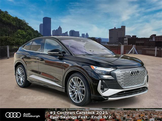 new 2025 Audi Q4 e-tron Sportback car, priced at $67,455