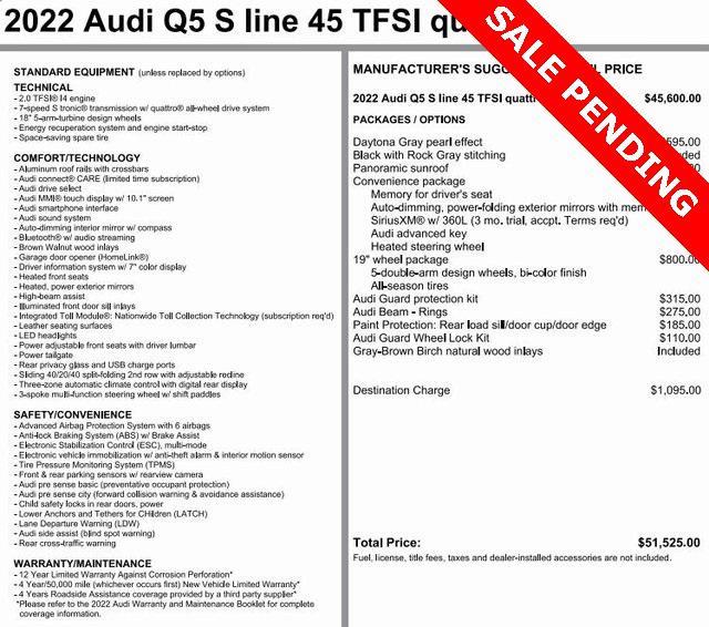 used 2022 Audi Q5 car, priced at $29,292