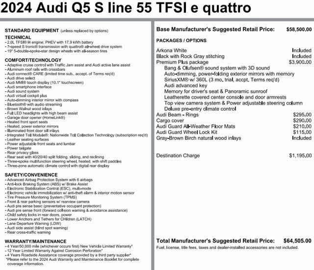 used 2024 Audi Q5 car, priced at $46,493