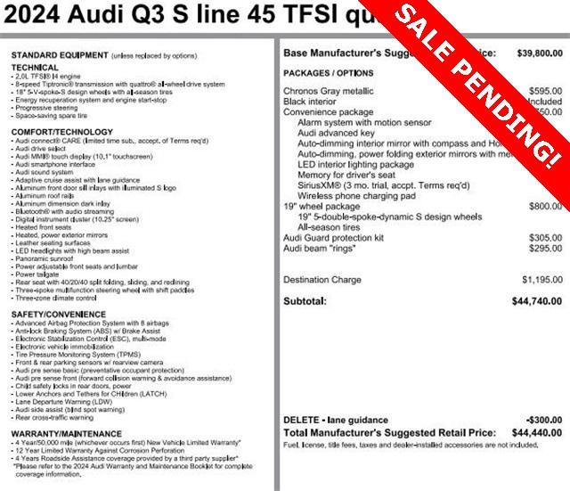 used 2024 Audi Q3 car, priced at $37,436