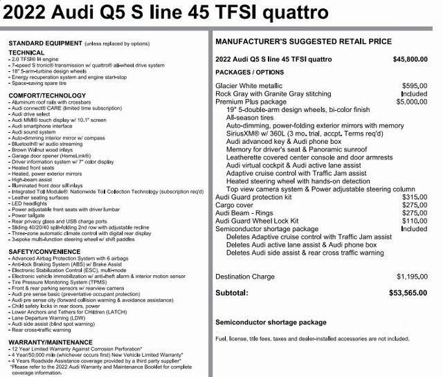 used 2022 Audi Q5 car, priced at $34,339