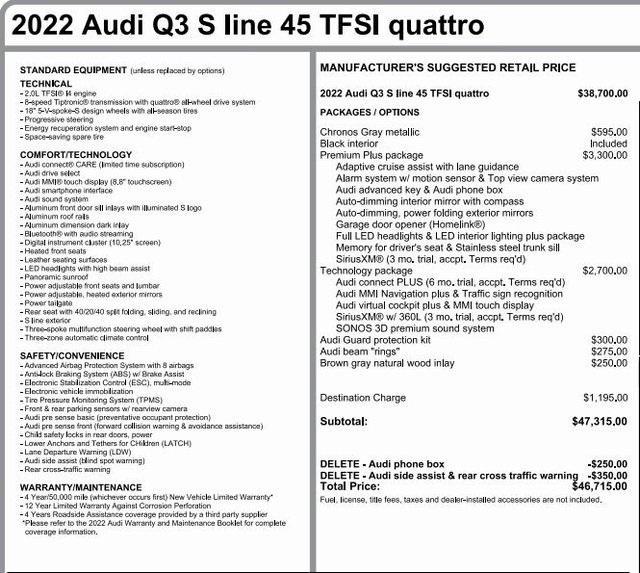 used 2022 Audi Q3 car, priced at $32,144