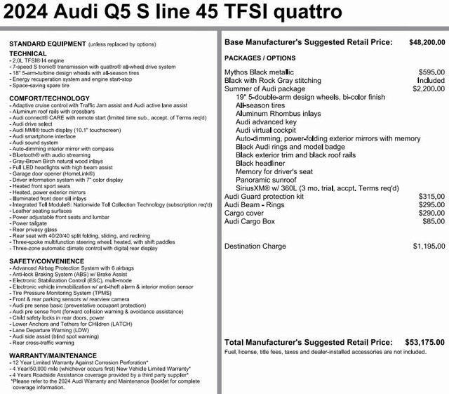 used 2024 Audi Q5 car, priced at $43,928