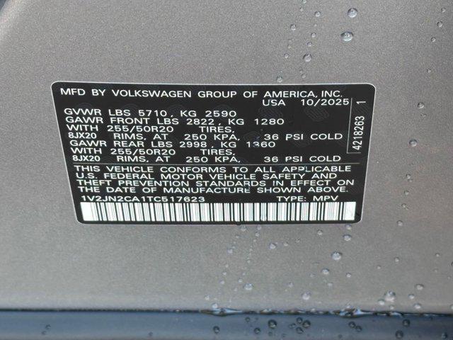 new 2026 Volkswagen Atlas car, priced at $45,491