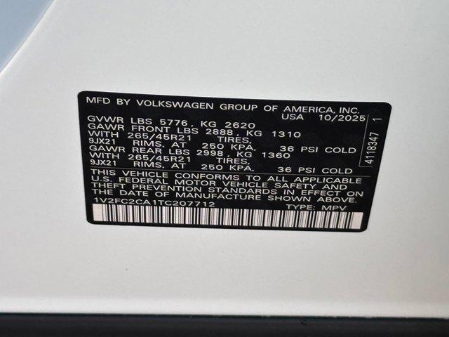 new 2026 Volkswagen Atlas Cross Sport car, priced at $54,901