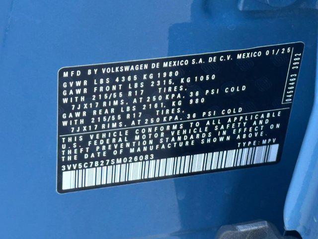 new 2025 Volkswagen Taos car, priced at $22,591