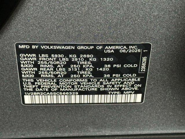 new 2025 Volkswagen Atlas car, priced at $49,391