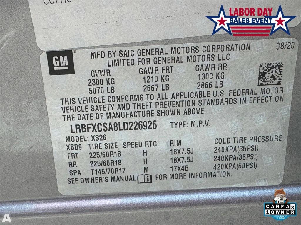 used 2020 Buick Envision car, priced at $22,119