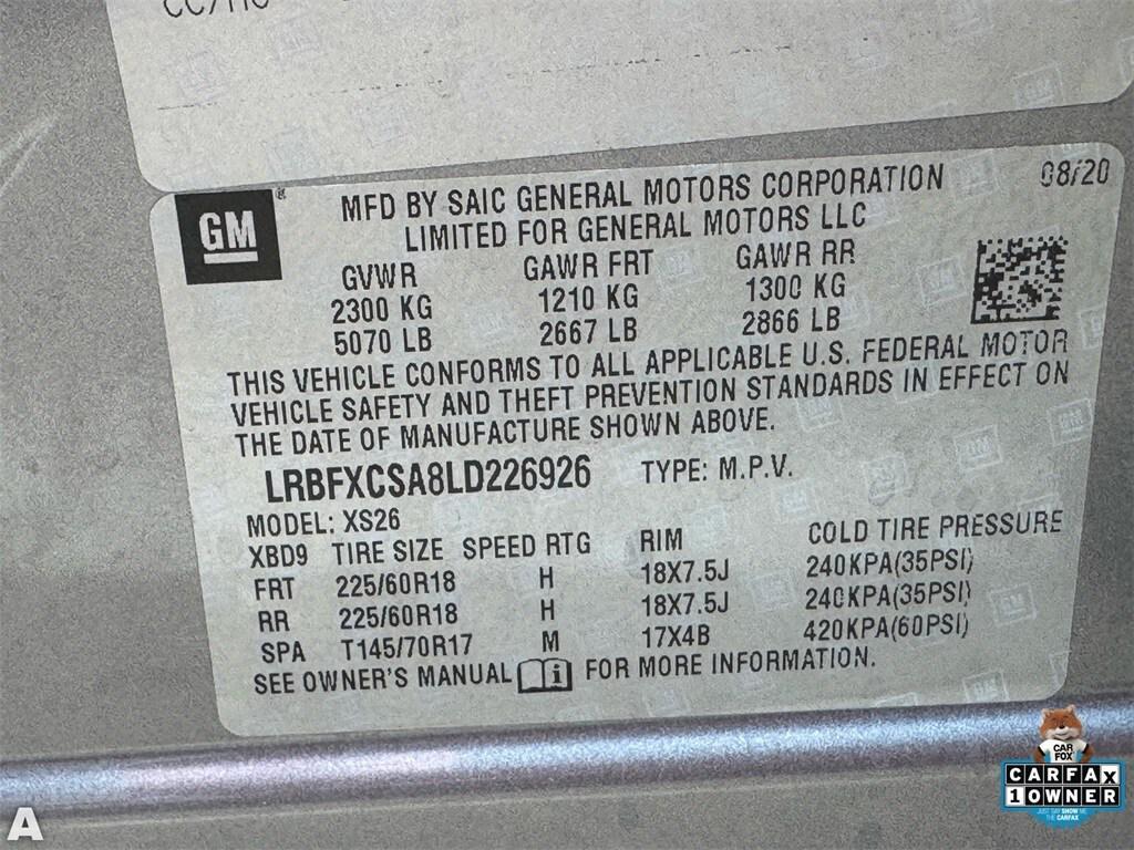 used 2020 Buick Envision car, priced at $24,237