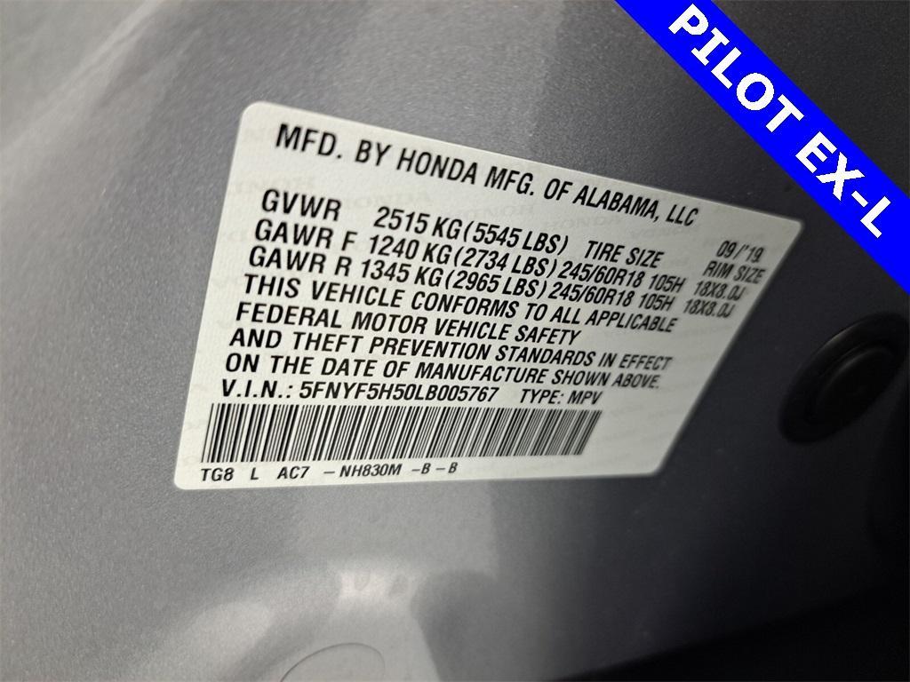 used 2020 Honda Pilot car, priced at $23,495