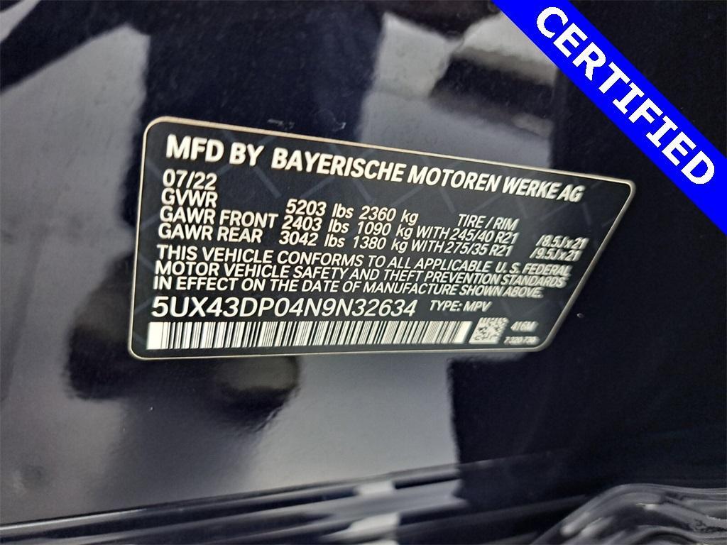 used 2022 BMW X3 car, priced at $33,495