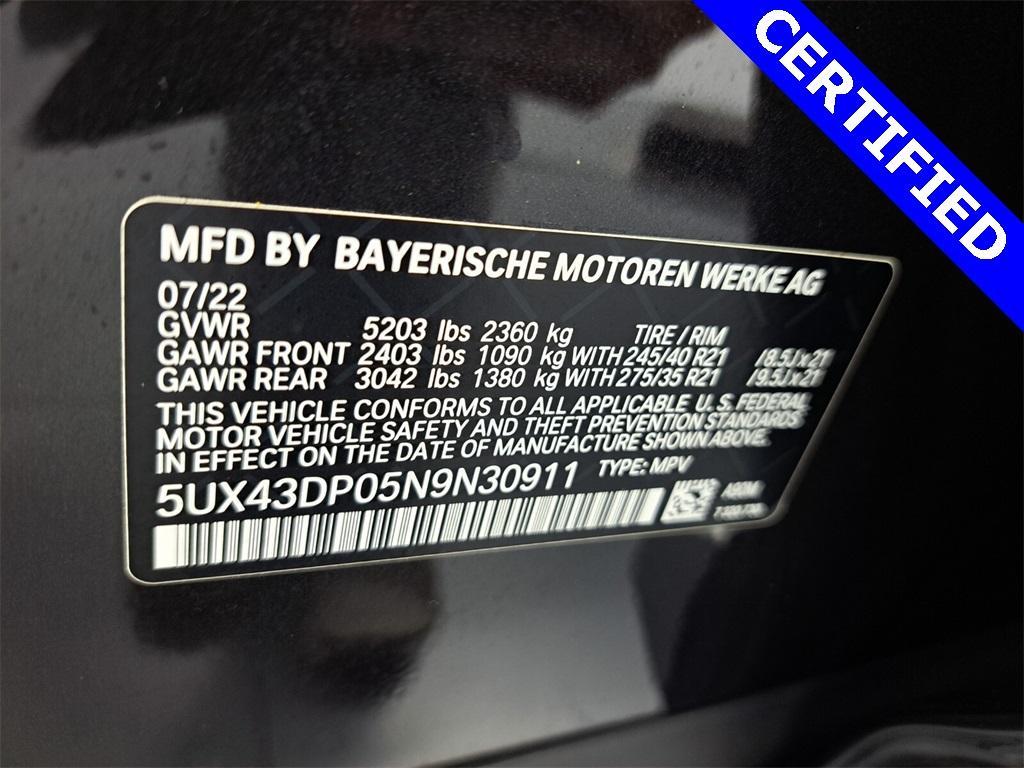 used 2022 BMW X3 car, priced at $33,995