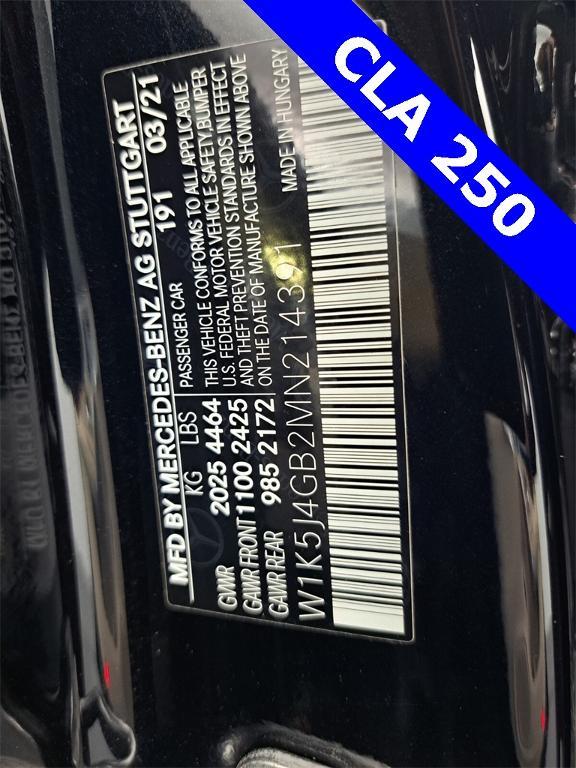 used 2021 Mercedes-Benz CLA 250 car, priced at $23,995