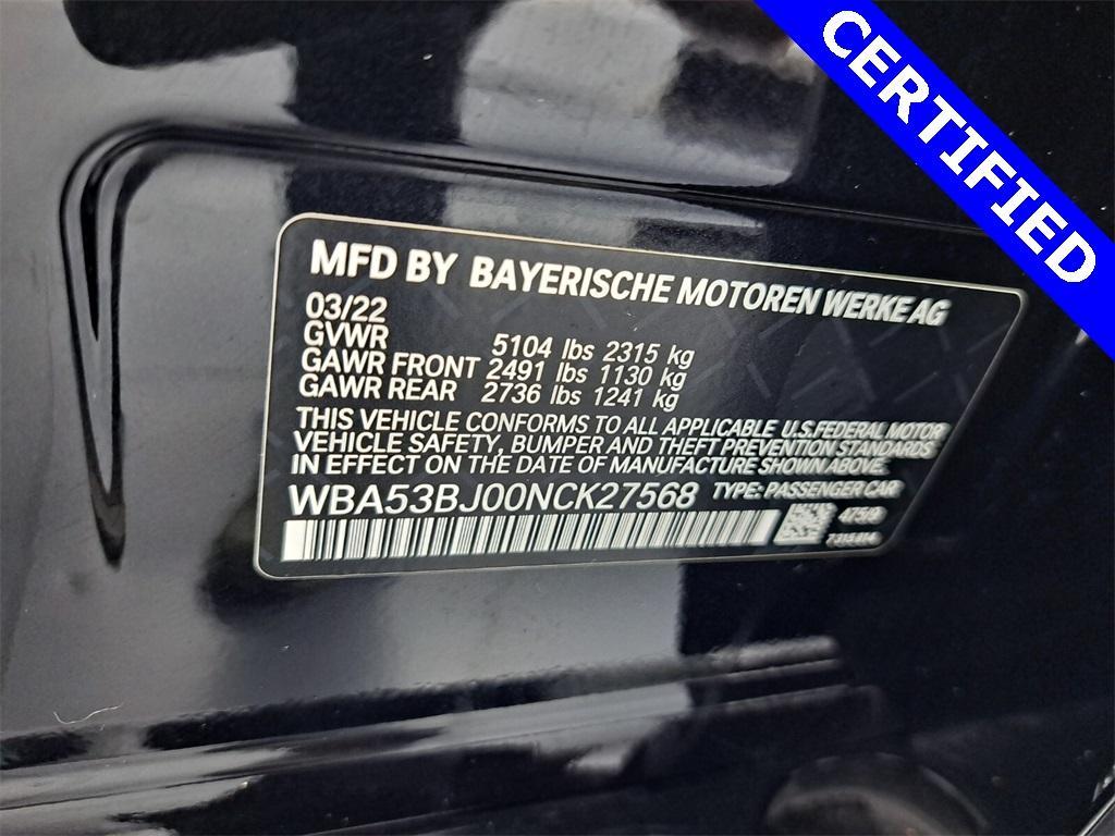 used 2022 BMW 540 car, priced at $46,995