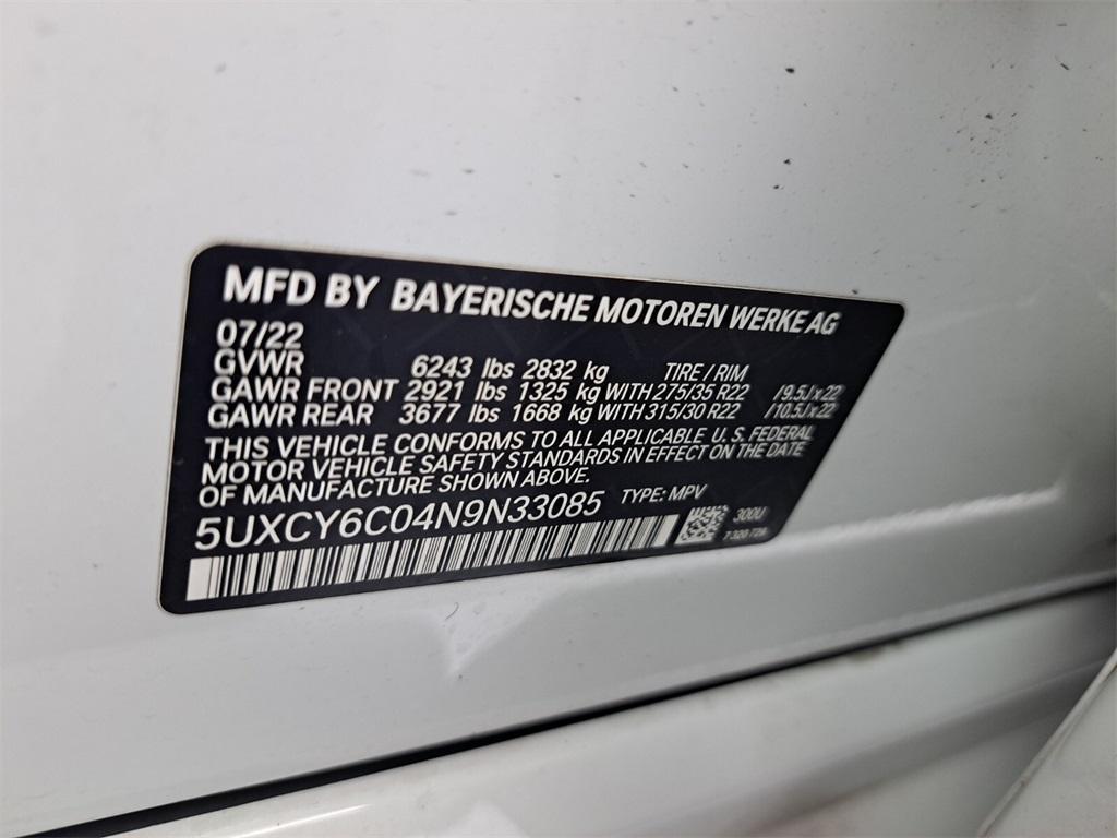used 2022 BMW X6 car, priced at $58,995