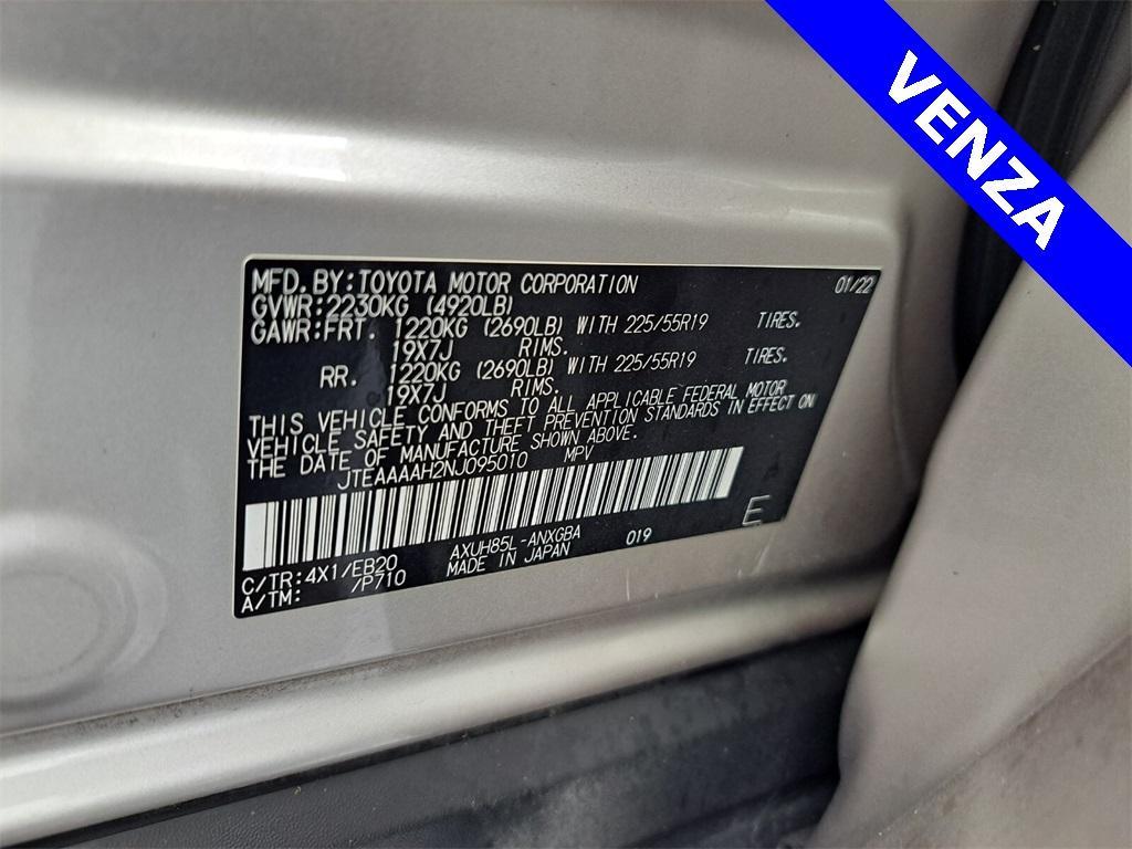 used 2022 Toyota Venza car, priced at $27,495