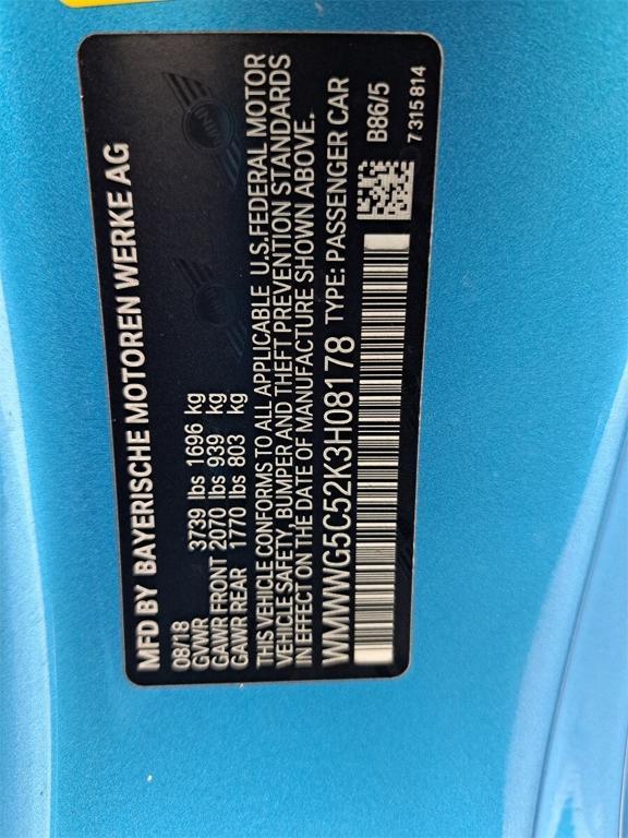 used 2019 MINI Convertible car, priced at $16,587
