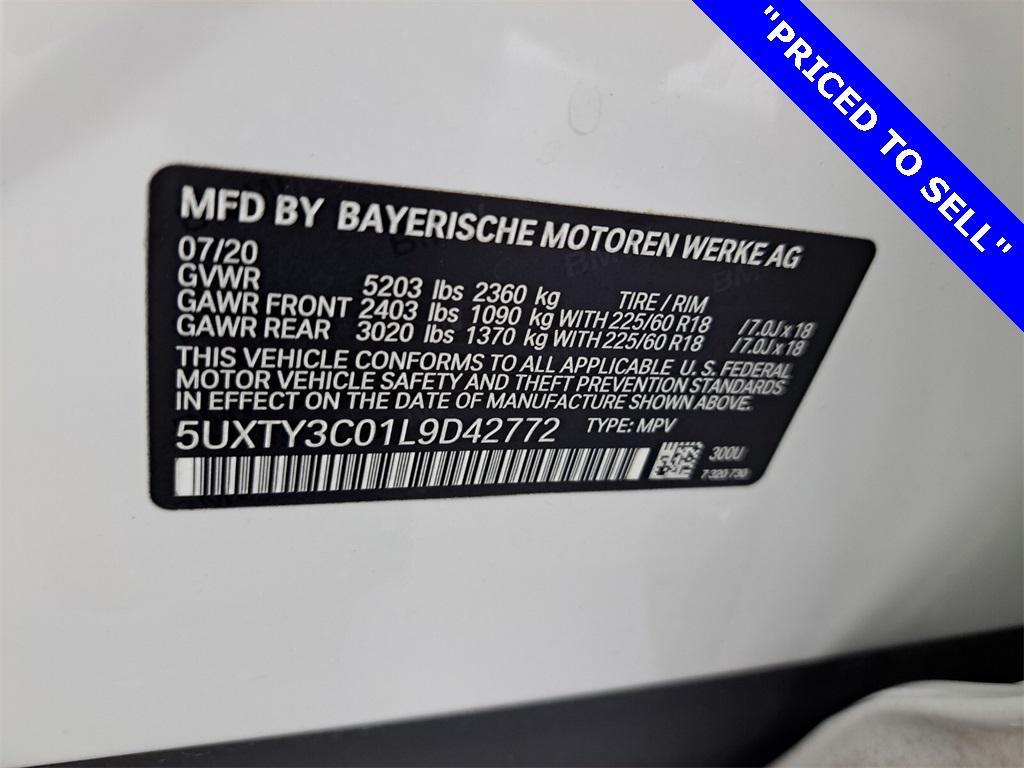 used 2020 BMW X3 car, priced at $19,295