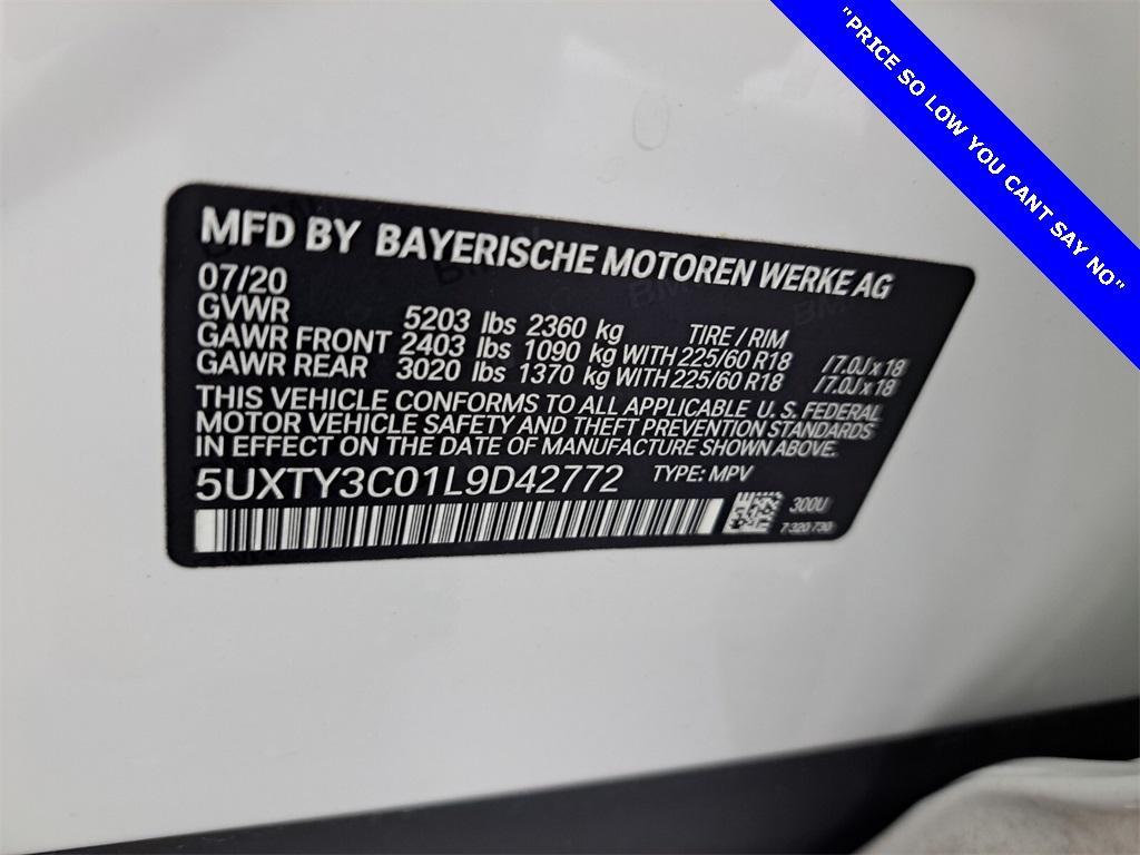 used 2020 BMW X3 car, priced at $18,495