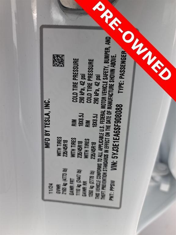 used 2025 Tesla Model 3 car, priced at $37,900