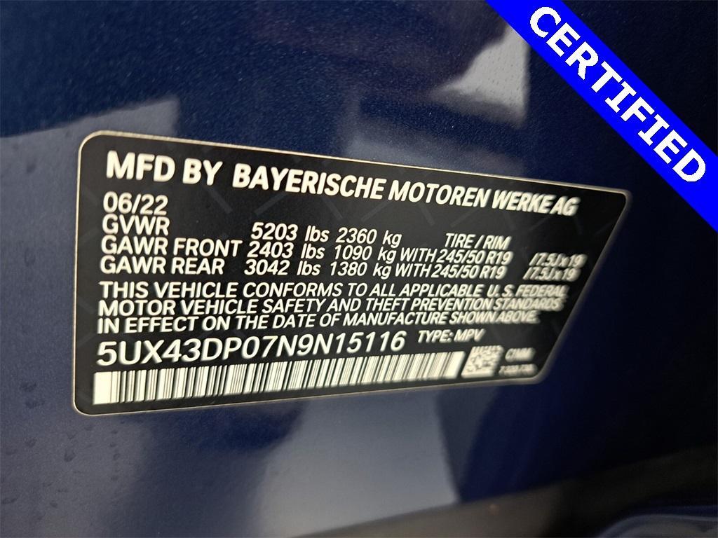 used 2022 BMW X3 car, priced at $33,995