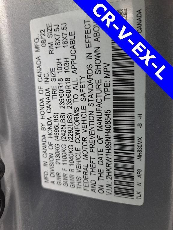 used 2022 Honda CR-V car, priced at $27,899