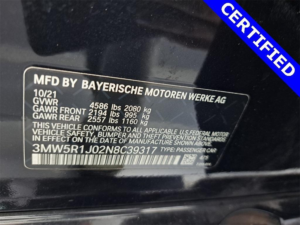 used 2022 BMW 330 car, priced at $33,995