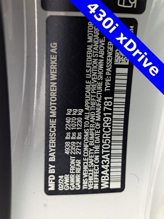 used 2024 BMW 430 car, priced at $48,495